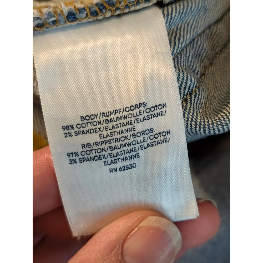 Lands End Kids Iron Knee Pull On Jeans Medium Wash Blue Size L 10H-12H 521852